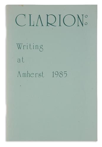 WALLACE, DAVID FOSTER. Mr. Costigan in May [in] Clarion: Writing at Amherst.